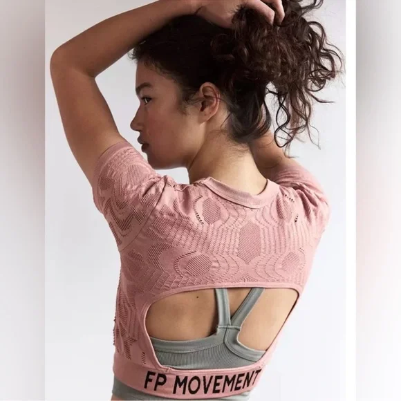 NWOT Free People Movement Run The Distance baby tee - Picture 2 of 4